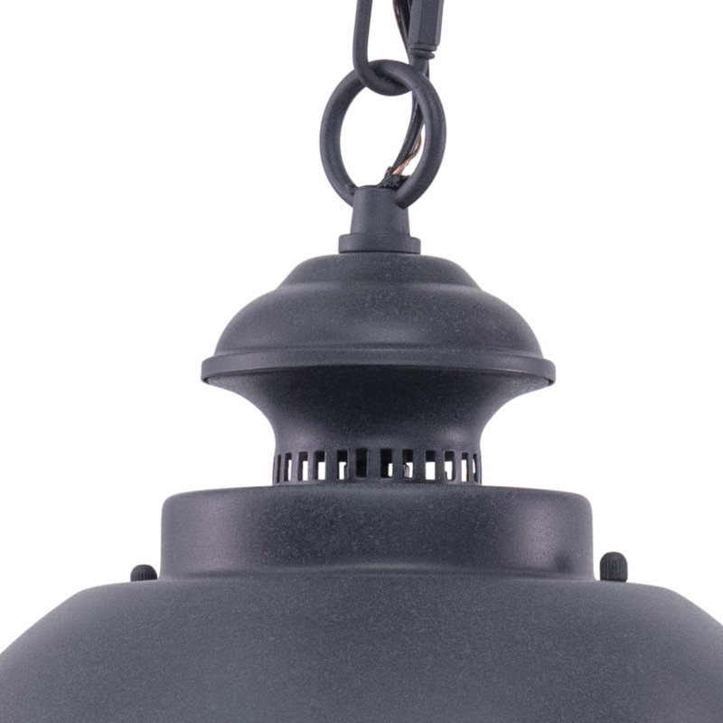 Luminaire suspendu d'extérieur à une lumière H 10,75 po Emst, gris