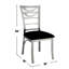 Ensemble de 2 chaises d'appoint noires en microfibre et métal argentées