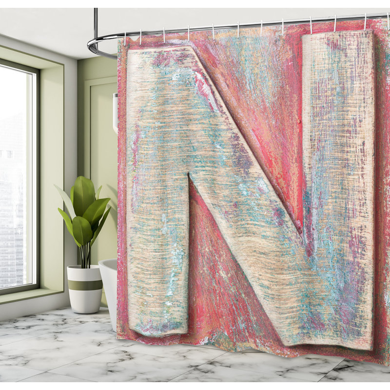 Shower Curtain with Hooks Included, 69" H x 105" W
