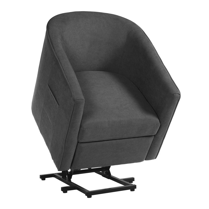Fauteuil inclinable gris foncé Power Lift avec télécommande et dossier demi-tonneau