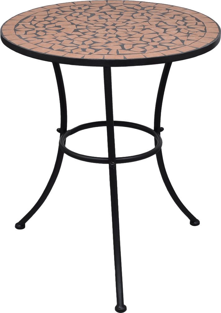 Round Metal Outdoor Balcony Table , 60cm cm W 60cm cm D