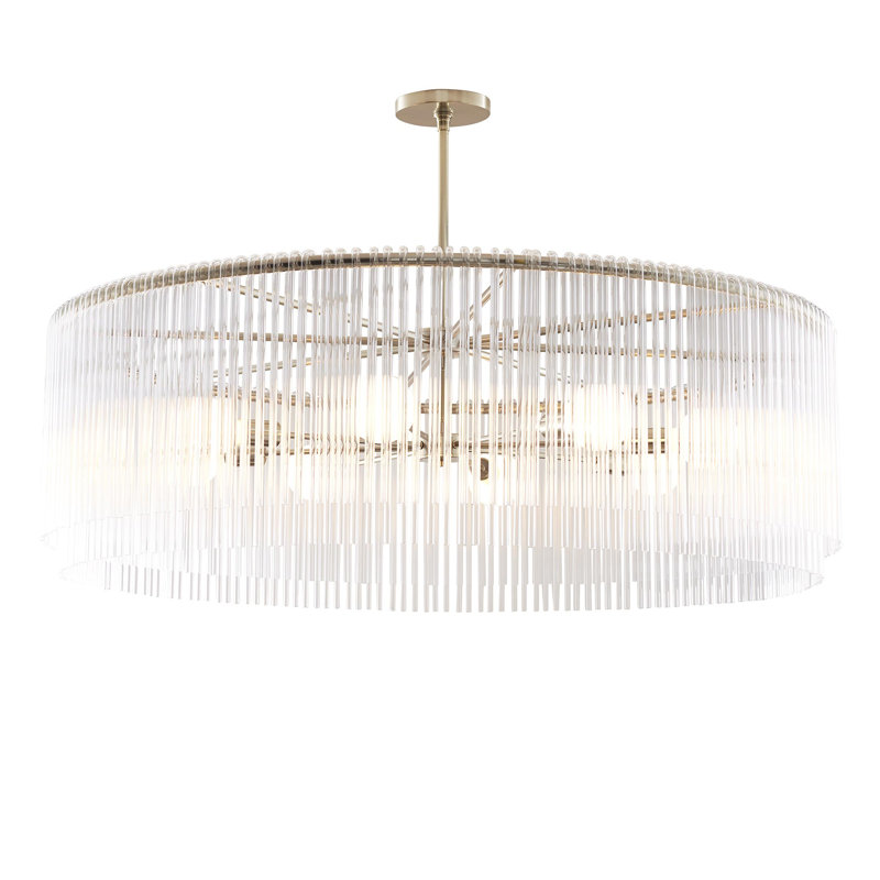 Royalton Chandelier, Soft Silver, 20" H x 60" W x 60" D, 12