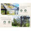  Serre de Grower's Haven AMERLIFE - Serre d'extérieur en polycarbonate d'aluminium avec ventilation et gouttière, portes doubles avec crochet, serre pour l'extérieur, la cour et le jardin-100134483-100134484