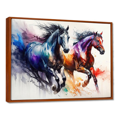 Chevaux qui courent II - cheval, art mural