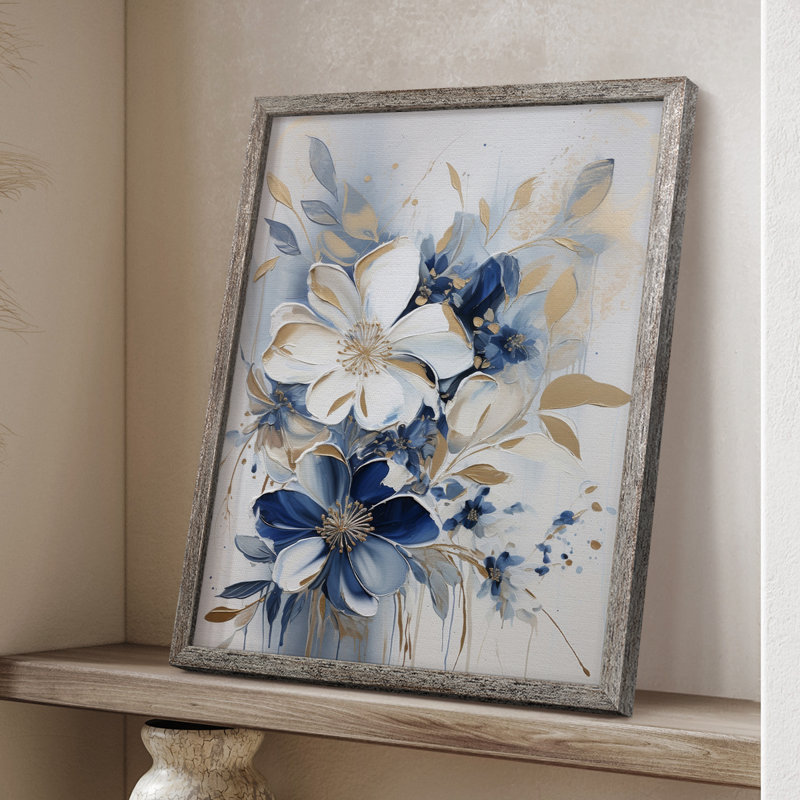 Reproduction encadrée FLORAL Series CCL XXVII - bois massif, H 15 po x l 12 po
