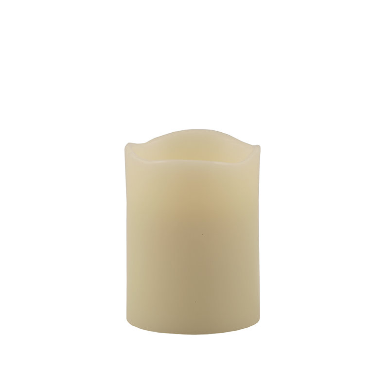 Bougie colonne sans flamme 4 po ivoire