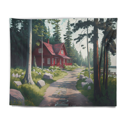 Tapisserie en polyester grange polyester avec punaises