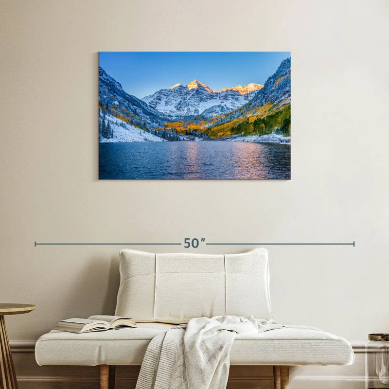 Alvord Sunrise Over Maroon Bells, 24" H x 36" W