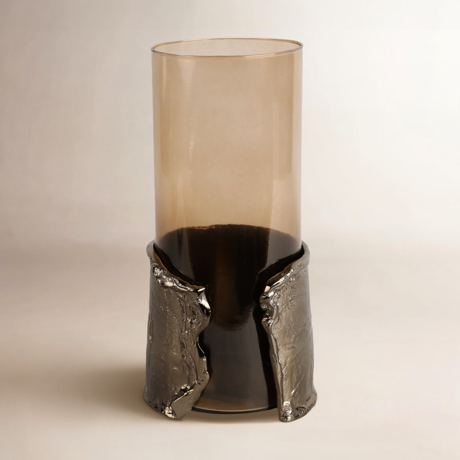 Glass Hurricane Candle Holder, 12" H x 6" W x 6" D