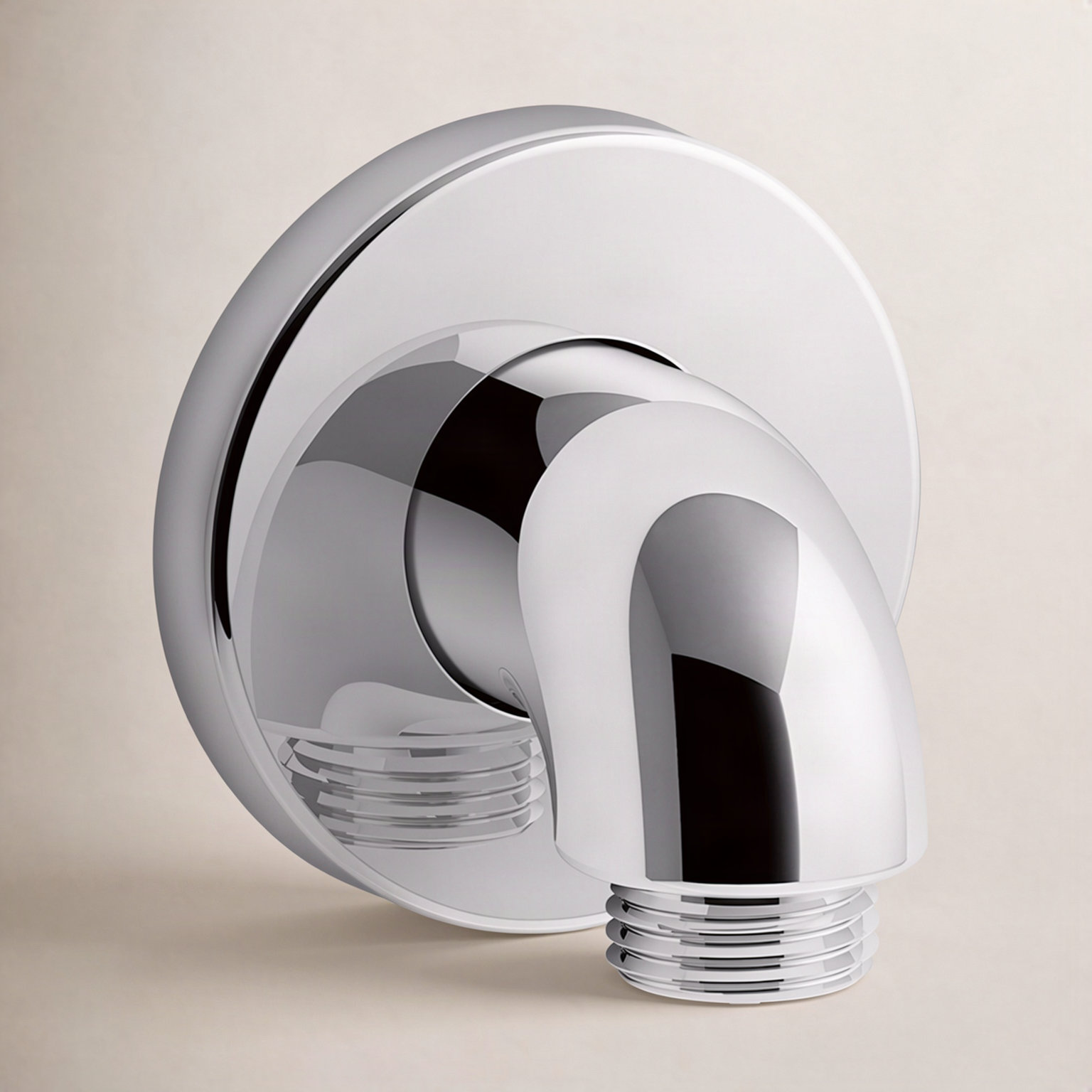 Purist Stillness Wall-Mount Supply Elbow, Polished Chrome