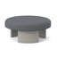 Eclipse Round Boucle and Velvet Ottoman-70373528-70373541