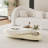 Masek Modern Extendable Coffee Table, Stylish Creative Rotating Coffee Table