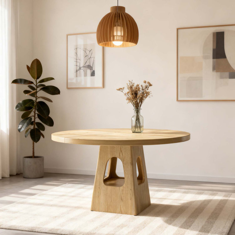 Table de cuisine en bois pour la salle à manger, la cuisine et le salon, Naturel