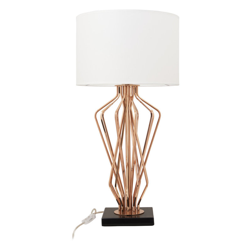 Amaud Metal Table Lamp, White