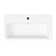 Ceramic White Rectangular Single Faucet Hole 32 in Console Bathroom Sink with Overflow