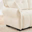 Canapé ergonomique à une place avec repose-pieds, coussins de soutien à haute résilience, méridienne moderne facile à assembler pour le salon, le bureau, le bureau, blanc