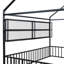 Structure de lit Sereno en métal avec clôture et tablettes, métal robuste et conception compact-106646885-106646883