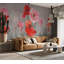Adhésif mural floral pelez et collez - Pré gris-155884084