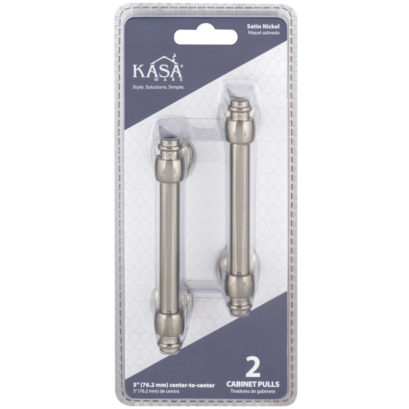 3" Center to Center Bar Pull Multipack, Satin Nickel