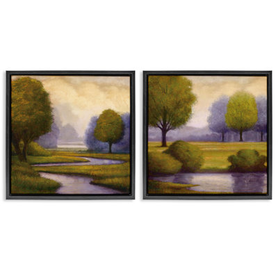 Ensemble de 2 toiles flottantes Sunrise Reflections, design par Gregory Williams