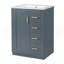 Meuble-lavabo bleu 24 po avec lavabo intégré en céramique, 3 tiroirs et 1 porte pour les petites et moyennes salles de bain-1328392212