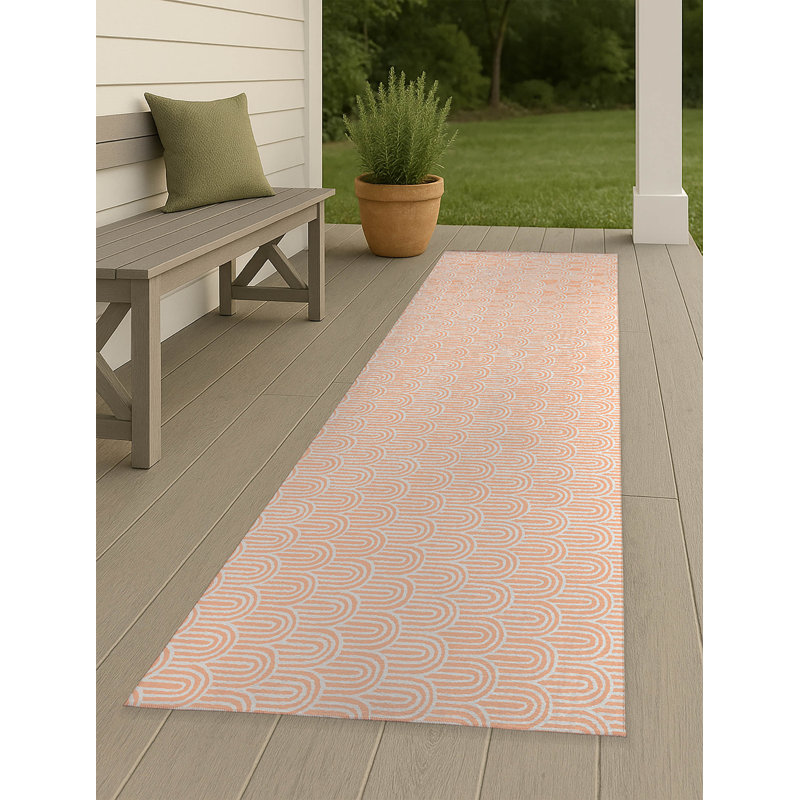 Tapis d'extérieur antidérapant Rolling Hills, Tapis de couloir 2 pi 6 po x 8 pi