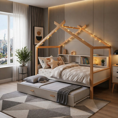 Lit gigogne en bois