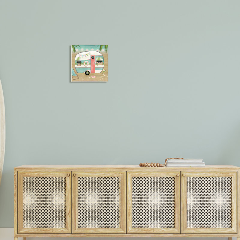 Plage de remorque festive, H 12 po x l 12 po x P 0,5 po, Plaque murale