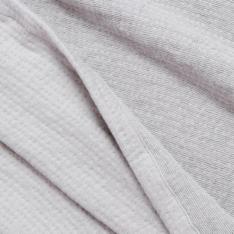 Matelasse 100% Cotton Blanket, Gray, Twin XL