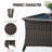 5 - Person Handwoven Wicker Patio Conversation Set With Swivel Glider Chairs & Side Table, 5" Olefin Cushions-123855034-123855035