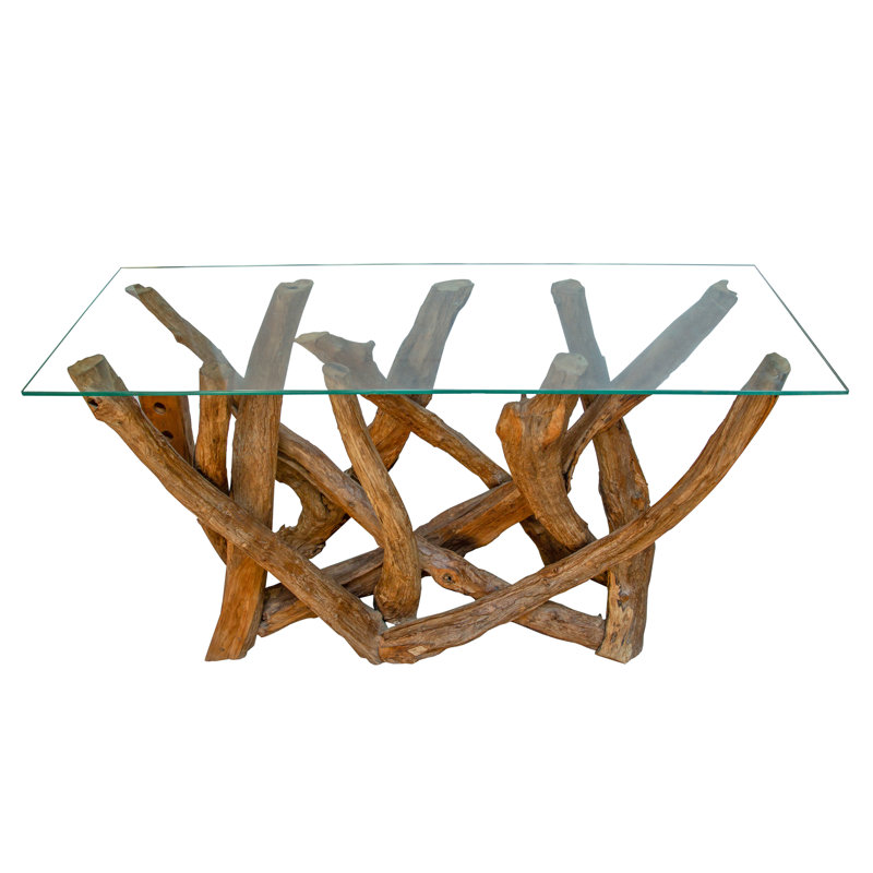 Deweese 120cm Glass Top Console Table