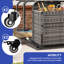 Chariot polyvalent en osier pour le jardin et la piscine, chariot pour l'extérieur, chariot de piscine portable-101289908