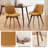 Bishaan Tufted Faux Leather Upholstered Swivel Kitchen Dining Side Chairs-1050281701