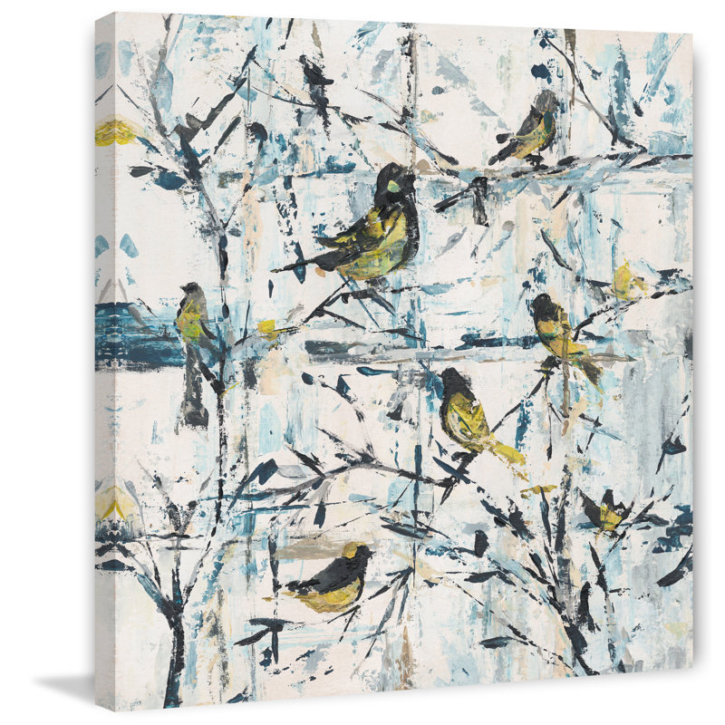 «Goldfinch Gathering», reproduction sur toile tendue, H 18 po x l 18 po