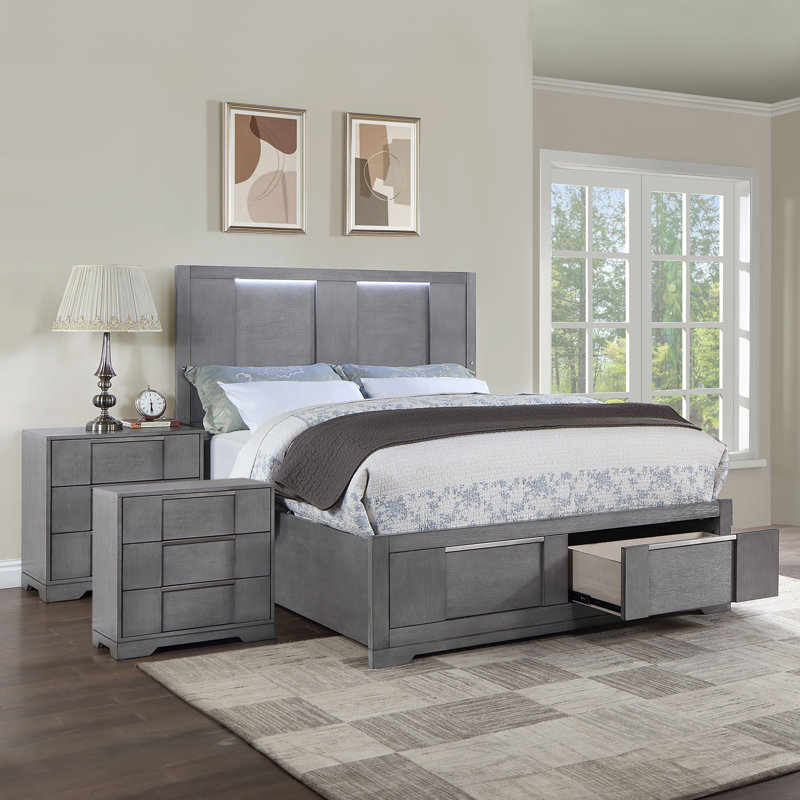 Ensemble de chambre à coucher 3 pièces Yanlin, California King