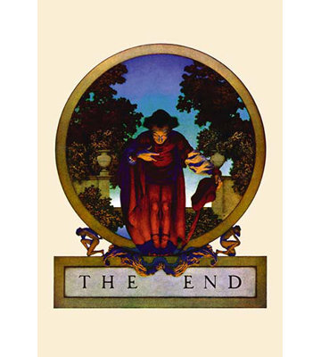 « the end » par maxfield parrish affiche rétro