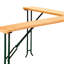 Normandie Metal Folding Outdoor Bar Table With Umbrella Hole , 241cm cm W 241cm cm D