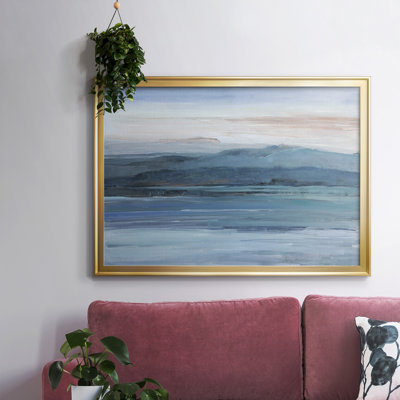 Across The Lake-Framed Gallery Wrapped Canvas