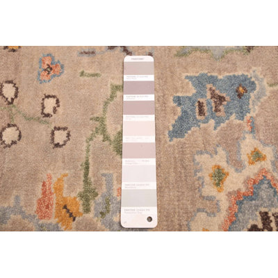 Modern Oushak Taupe Rug 8'1" x 9'11"