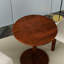 Ensemble de 2 chaises d'appoint en tissu avec table ronde en bois, fauteuil de coiffeuse décoratif pour bureau à domicile, fauteuil d'appoint de coin