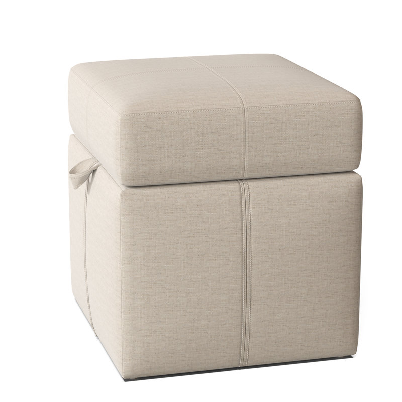 Preesall Upholstered Ottoman, Haven Ivory