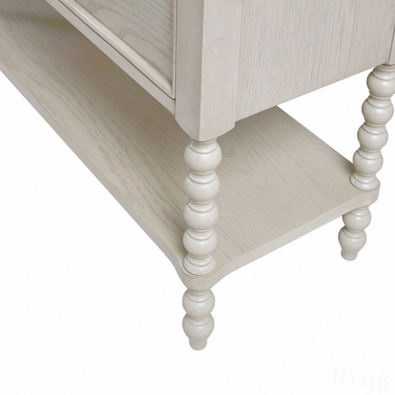 Commode décorative 2 tiroirs, Crème