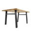 Roro Oak Solid Wood Top Metal Base Dining Table-95733275-95733255