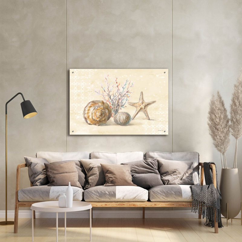 «Sunrise Beach 1» par Danhui Nai, art mural en verre acrylique, H 24 po x l 36 po x P 0,2 po