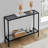 Larenz 11.8'' Glass Top Console Table