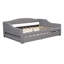Lit de jour rembourré gris avec couchette et port USB-672169501-672169503