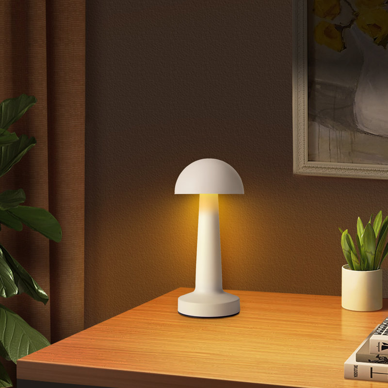 Cordless Metal Desk Lamp,Touch Sensor Control Led Table Lamp,3 Way Dimmable Nightstand Lamp, White