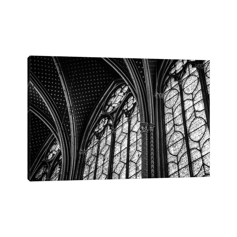 La cathédrale gothique IV d'Alexandre Venancio - Photographie sur toile tendue, H 8 po x l 12 po x P 0,75 po