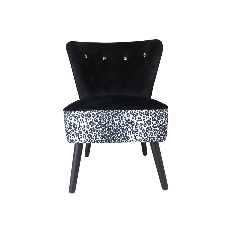 Aaeden Upholstered Accent Chair, Black