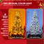 Arbre de Noël artificiel à charnière enneigé non éclairé 8 pi avec 1300 branches-2139021593
